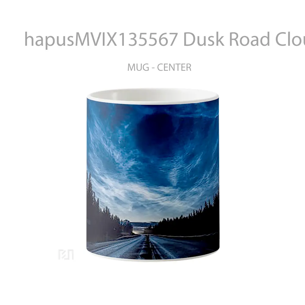 Mug Dusk Road Clouds And Forest Gelas Pemandangan Alam