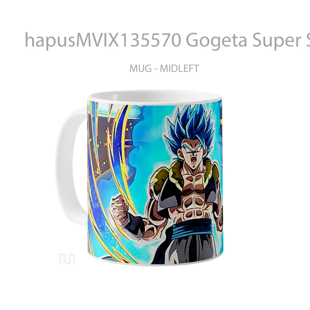 Mug Gogeta Super Saiyan Blue Dragon Ball Super Cangkir Anime - All-side / Desain