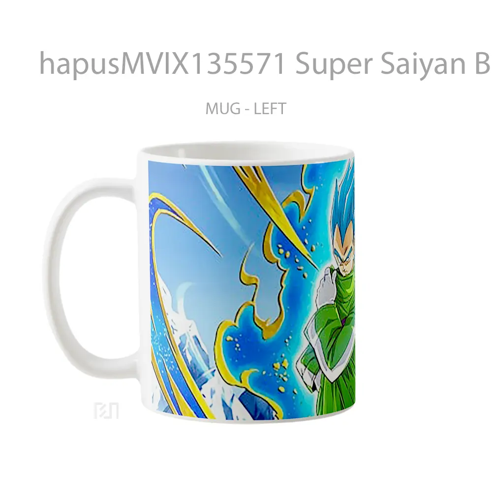 Mug Super Saiyan Blue Vegeta Dragon Ball Super Cangkir Anime - All-side / Desain