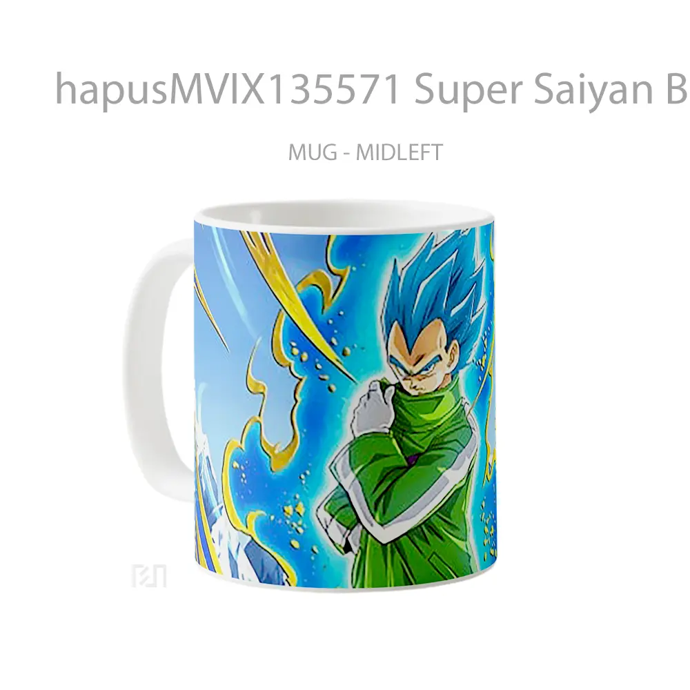 Mug Super Saiyan Blue Vegeta Dragon Ball Super Cangkir Anime - All-side / Desain