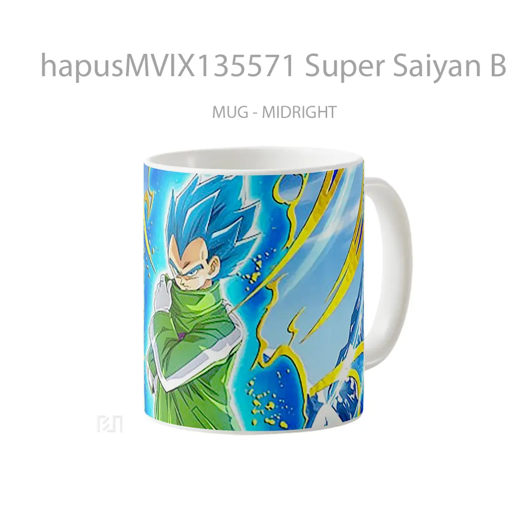 Mug Super Saiyan Blue Vegeta Dragon Ball Super Cangkir Anime - All-side / Desain