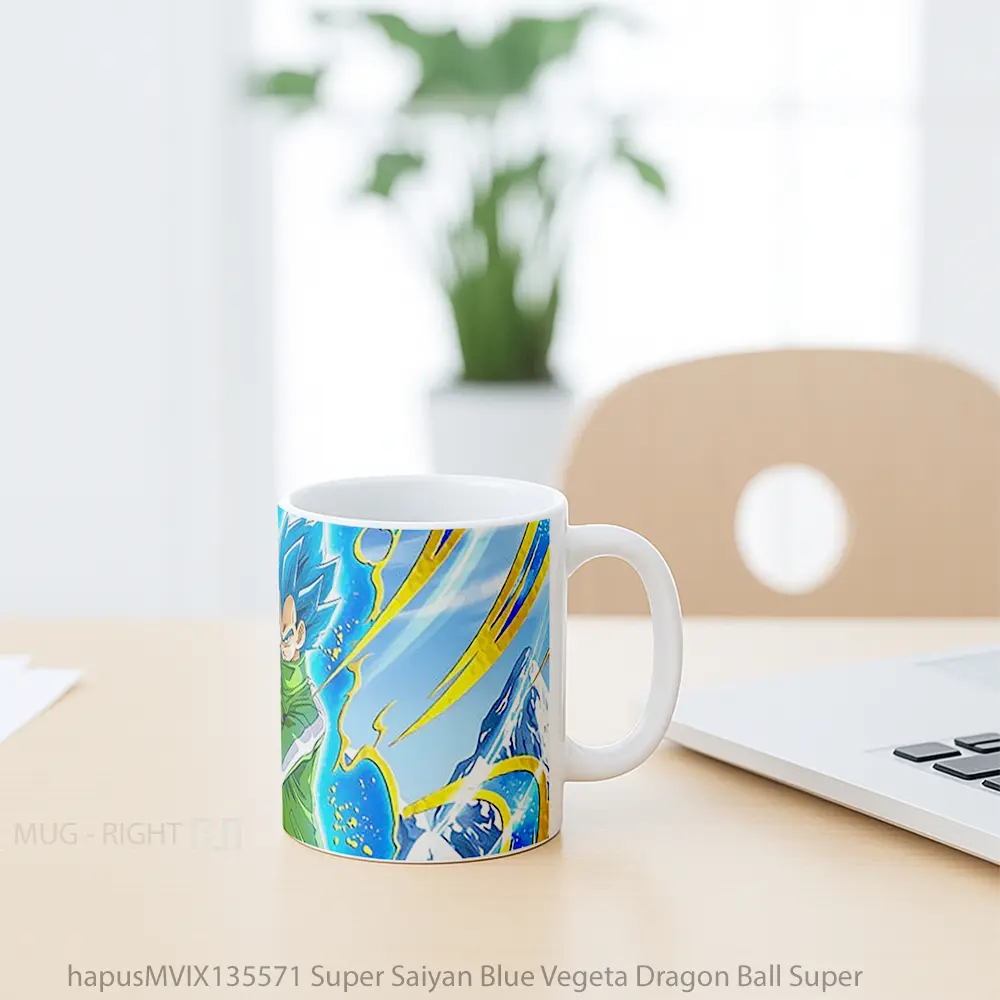 Mug Super Saiyan Blue Vegeta Dragon Ball Super Cangkir Anime - All-side / Desain