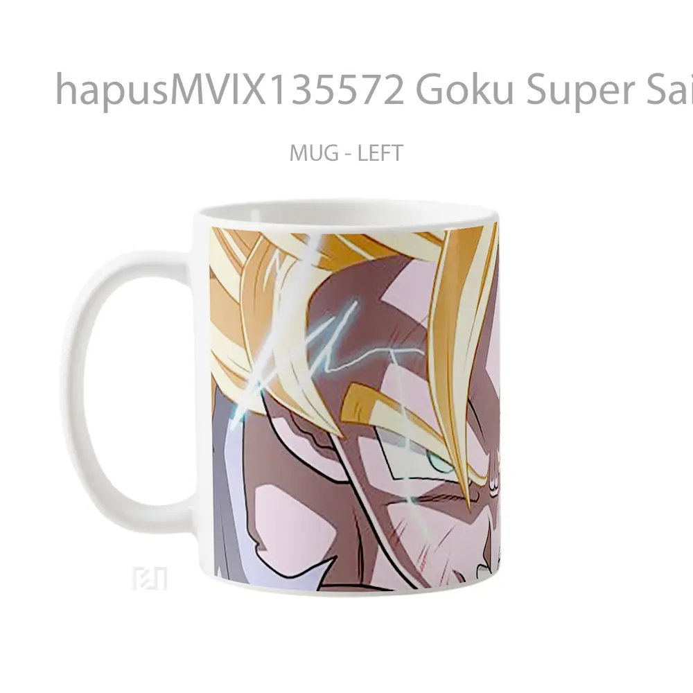 Mug Goku Super Saiyan Dragon Ball Cangkir Anime - All-side / Desain