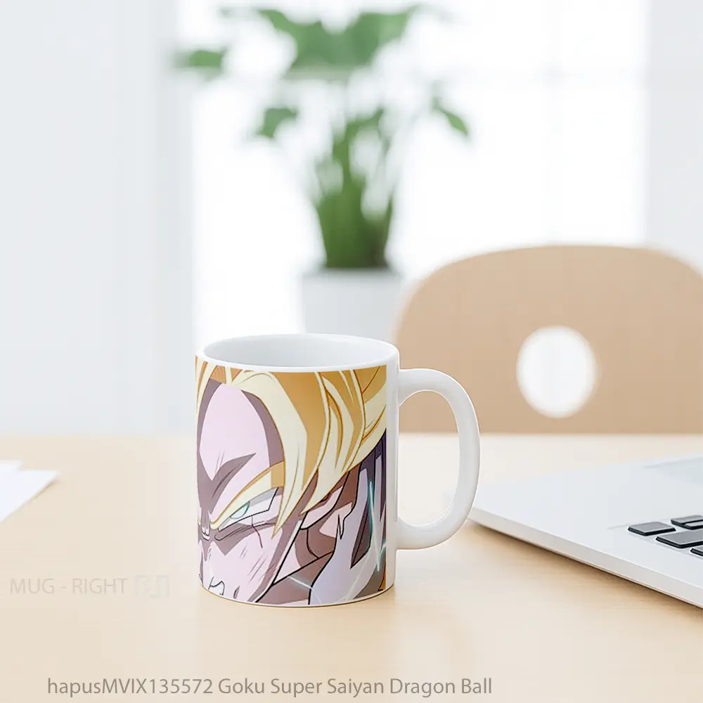 Mug Goku Super Saiyan Dragon Ball Cangkir Anime - All-side / Desain