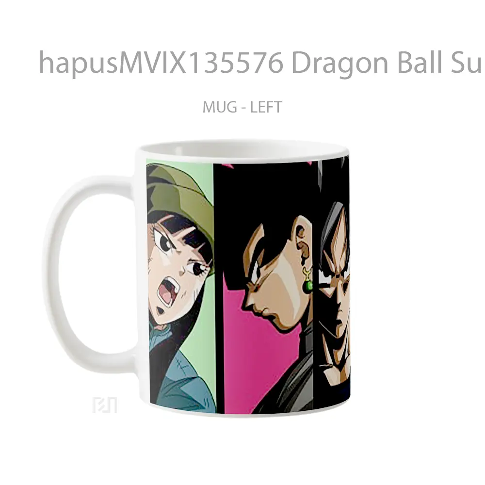 Mug Dragon Ball Super Mai Black Goku Goku Zamasu And Future Trunks Saga Cangkir Anime - All-side / Desain