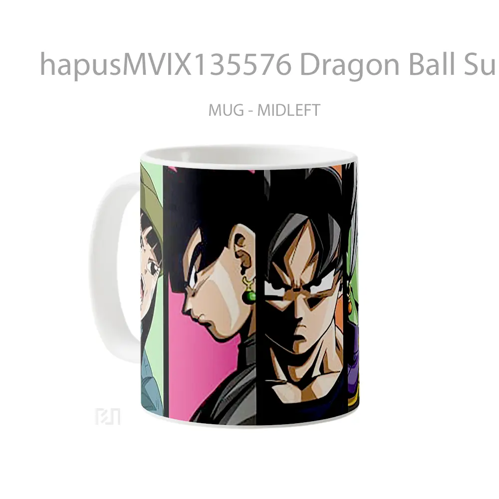 Mug Dragon Ball Super Mai Black Goku Goku Zamasu And Future Trunks Saga Cangkir Anime - All-side / Desain