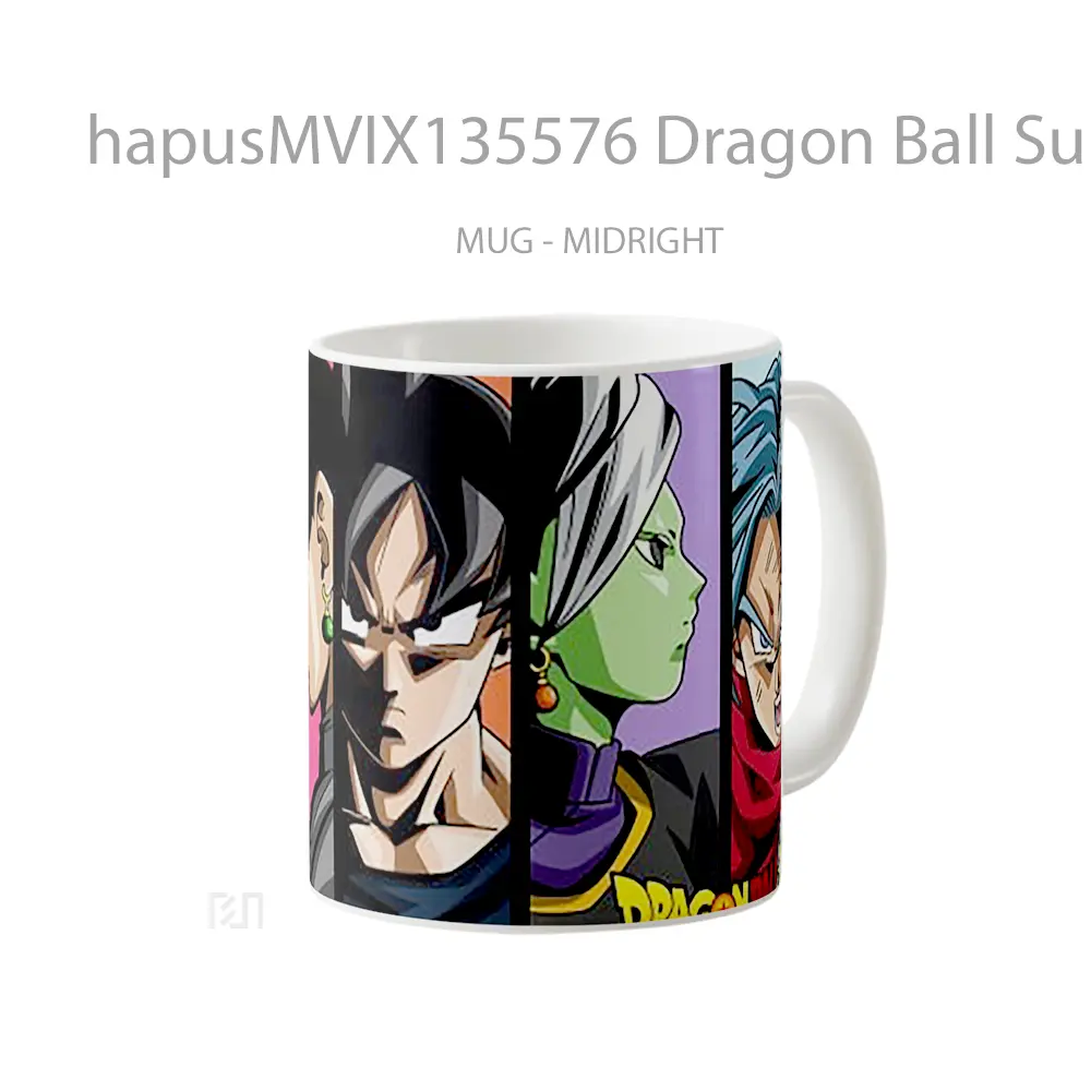 Mug Dragon Ball Super Mai Black Goku Goku Zamasu And Future Trunks Saga Cangkir Anime - All-side / Desain
