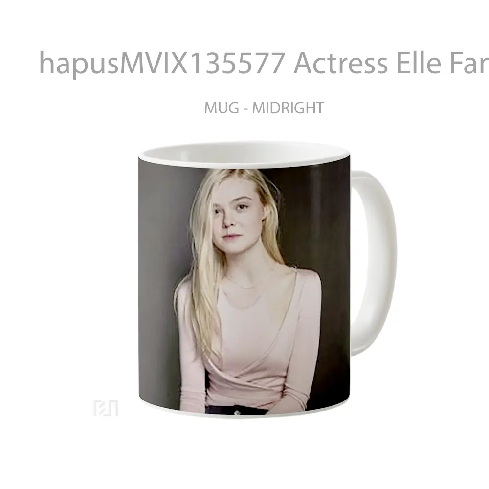 Mug Actress Elle Fanning Gelas Keramik Unik - All-side / Desain