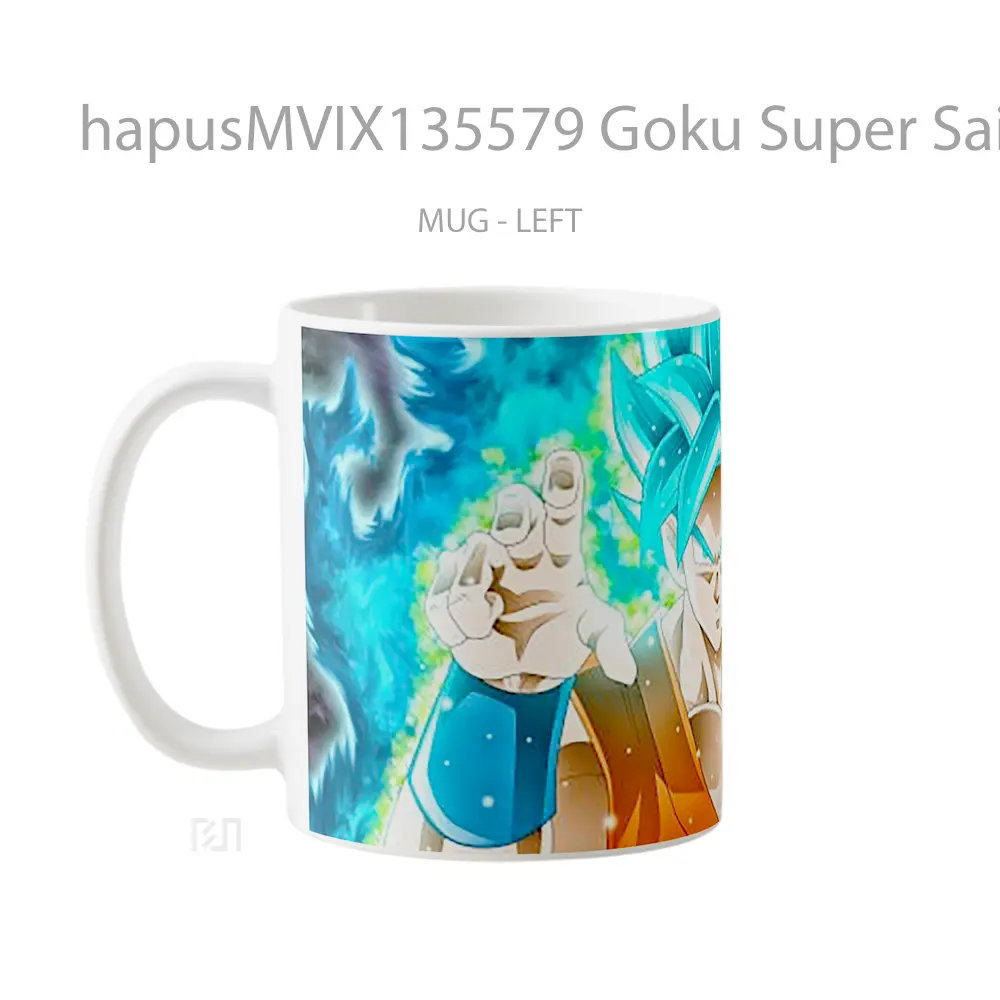 Mug Goku Super Saiyan Blue Dragon Ball Super Cangkir Anime - All-side / Desain