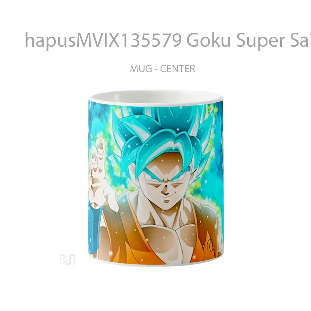 Mug Goku Super Saiyan Blue Dragon Ball Super Cangkir Anime