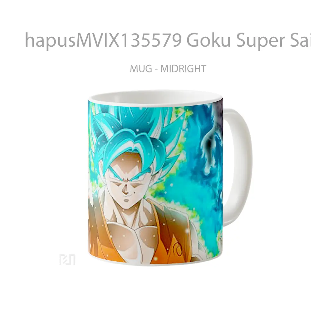 Mug Goku Super Saiyan Blue Dragon Ball Super Cangkir Anime - All-side / Desain