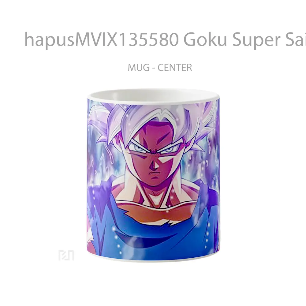 Mug Goku Super Saiyan Silver Mastered Ultra Instinct Dragon Ball Super Cangkir Anime