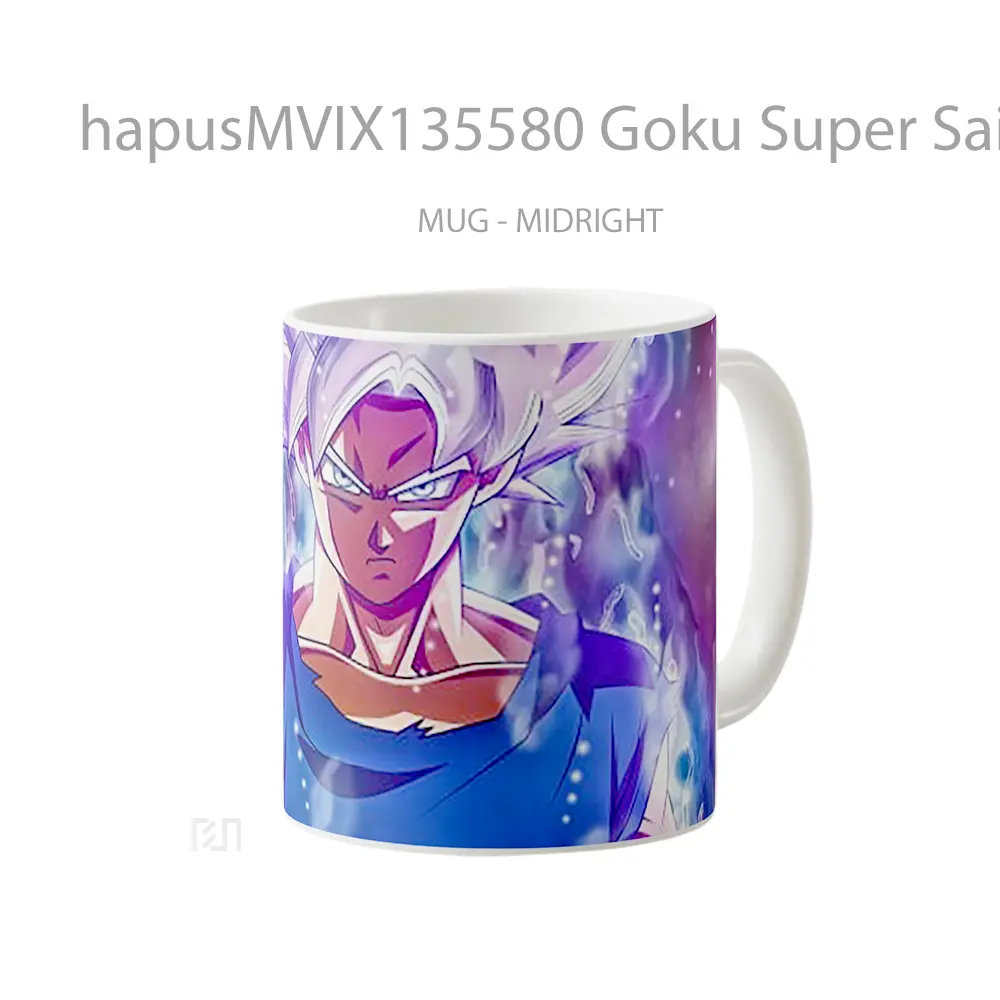Mug Goku Super Saiyan Silver Mastered Ultra Instinct Dragon Ball Super Cangkir Anime - All-side / Desain