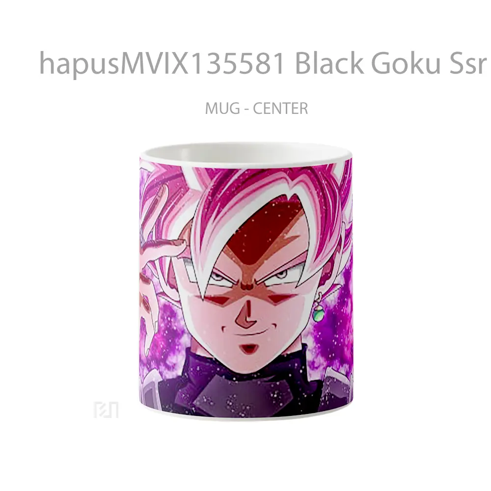 Mug Black Goku Ssr Dragon Ball Super V2 Cangkir Anime