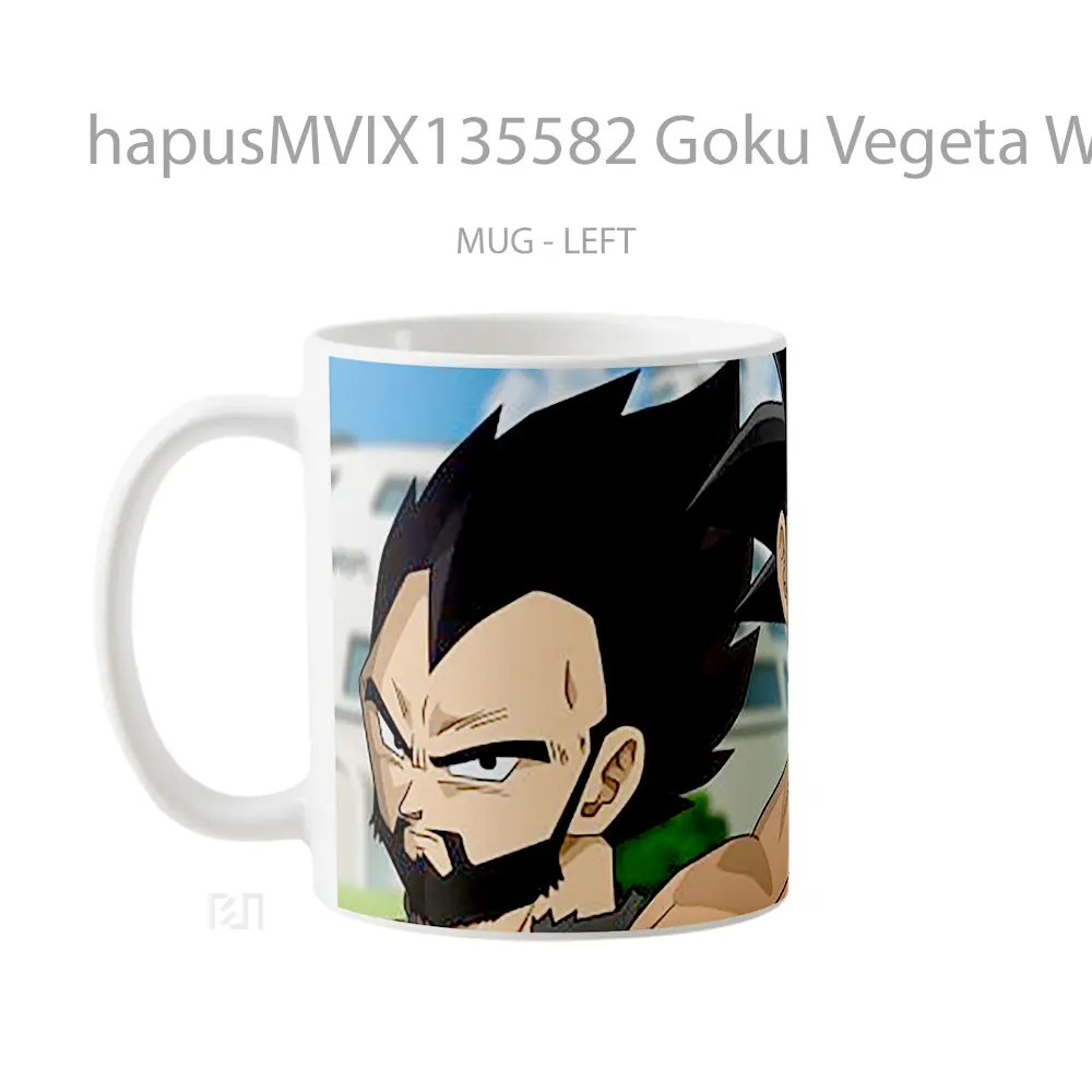 Mug Goku Vegeta With Beard Dragon Ball Cangkir Anime - All-side / Desain