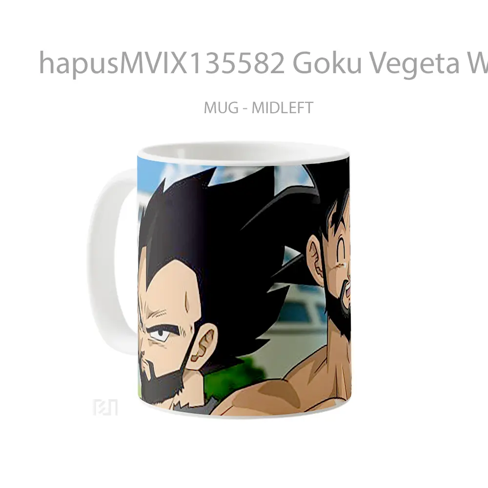 Mug Goku Vegeta With Beard Dragon Ball Cangkir Anime - All-side / Desain