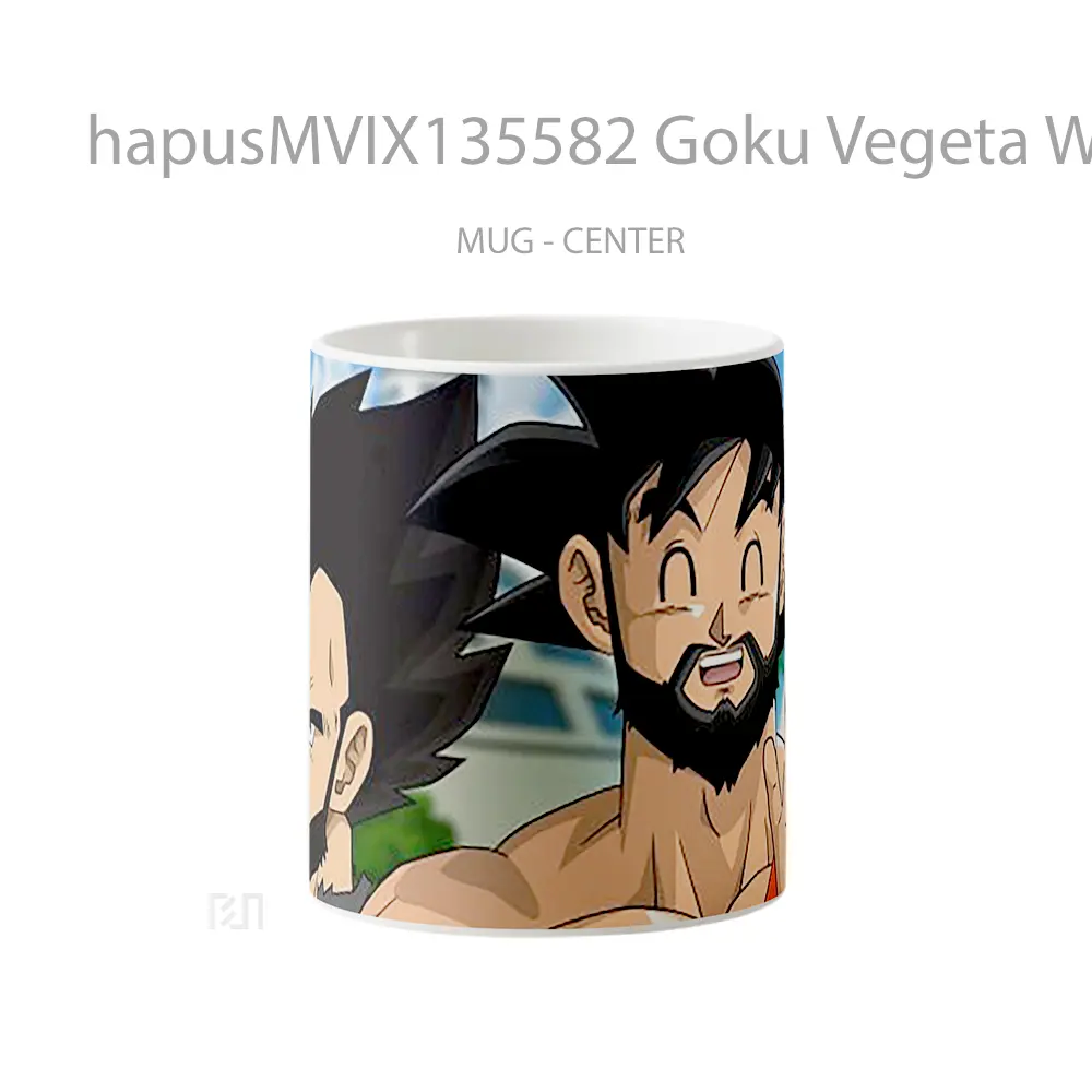 Mug Goku Vegeta With Beard Dragon Ball Cangkir Anime