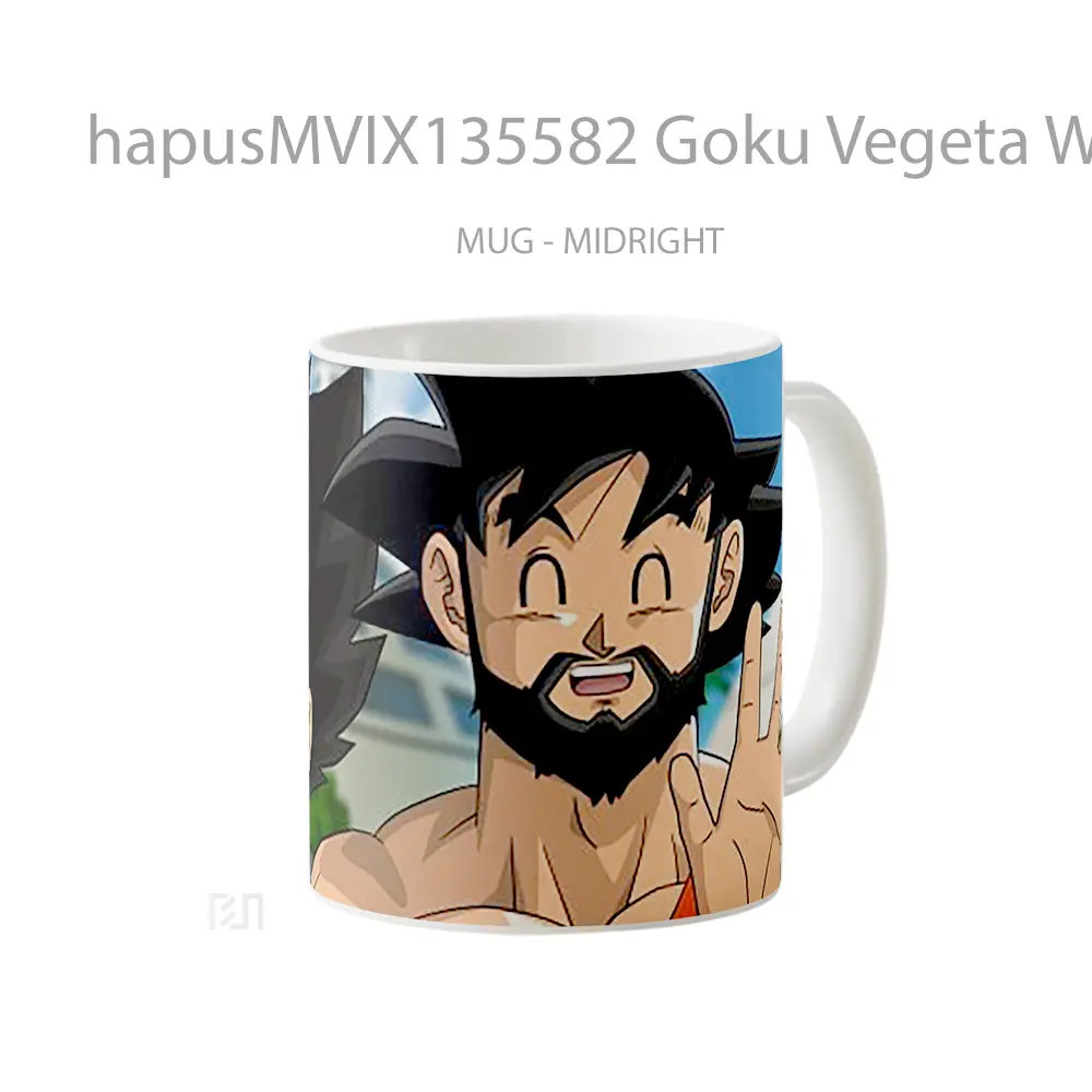 Mug Goku Vegeta With Beard Dragon Ball Cangkir Anime - All-side / Desain