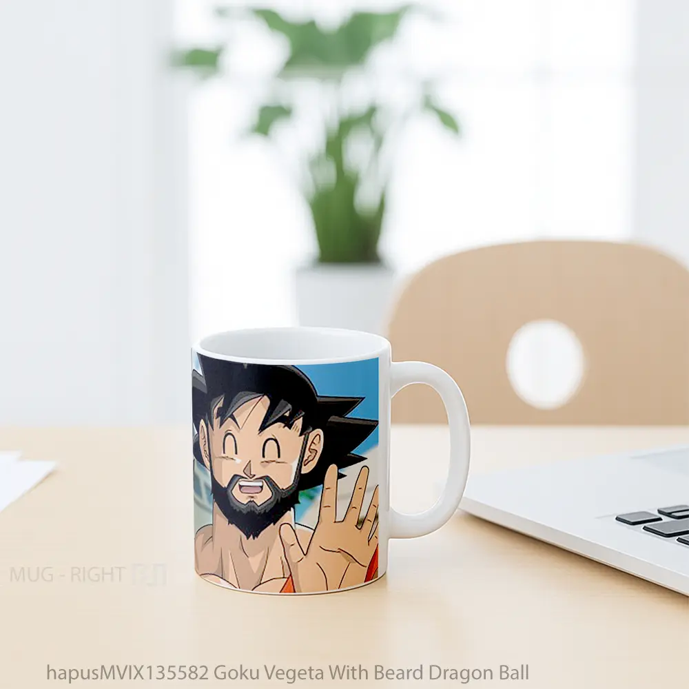 Mug Goku Vegeta With Beard Dragon Ball Cangkir Anime - All-side / Desain