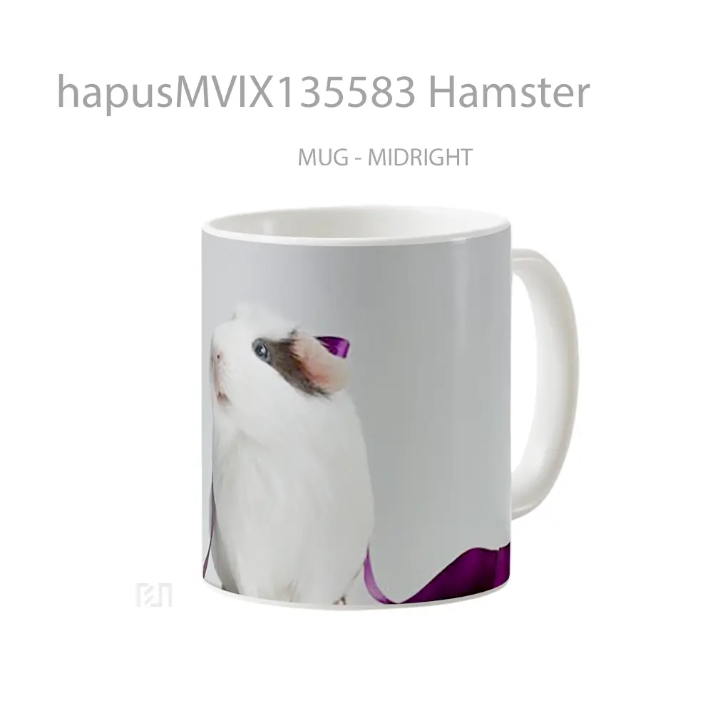 Mug Hamster Gelas Hewan Lucu - All-side / Desain