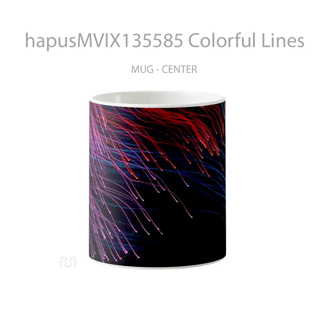 Mug Colorful Lines Gelas Keramik Unik
