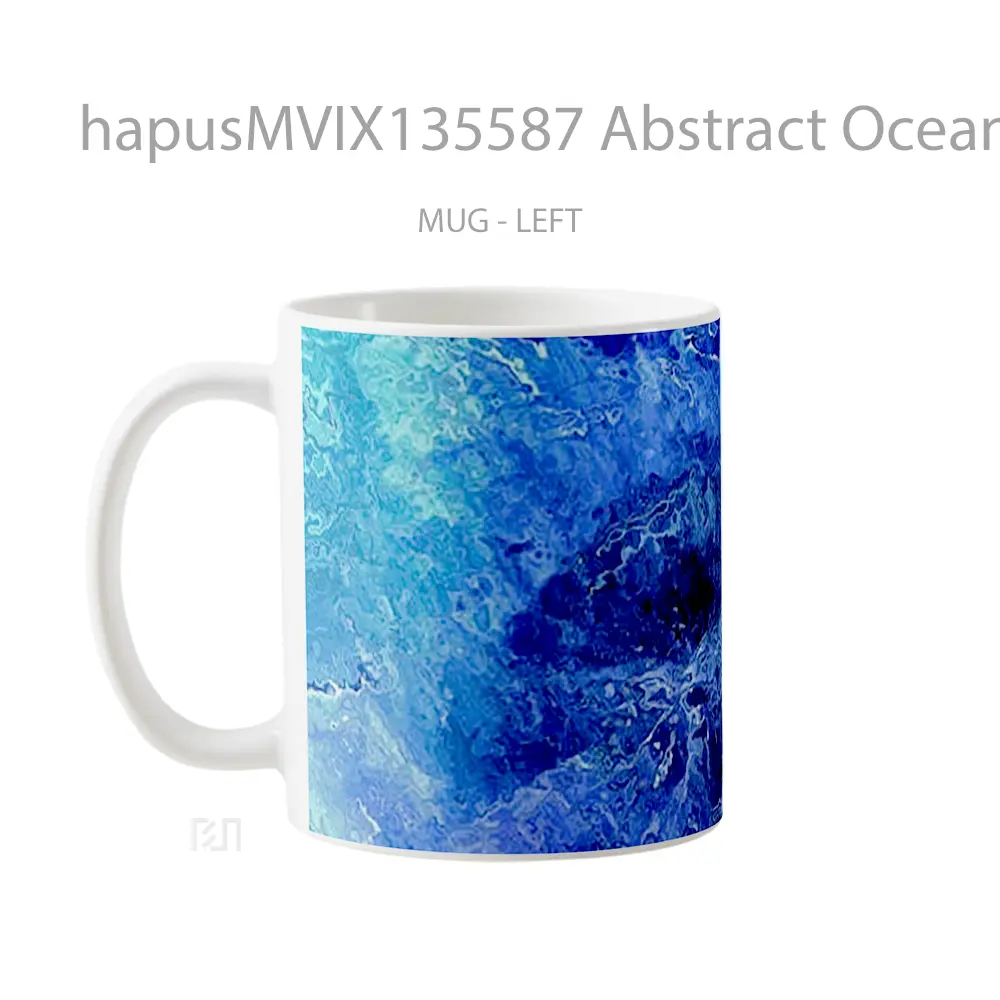 Mug Abstract Ocean Gelas Pemandangan Alam - All-side / Desain