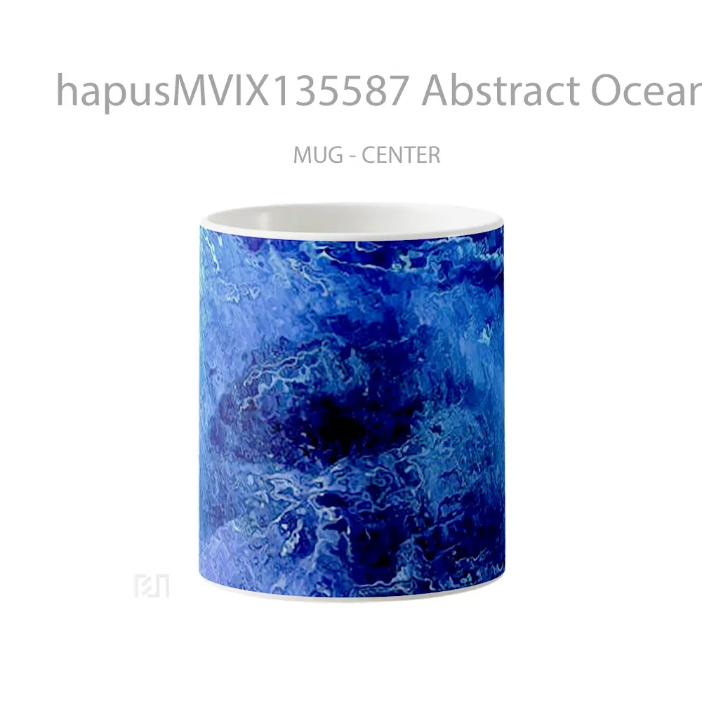 Mug Abstract Ocean Gelas Pemandangan Alam