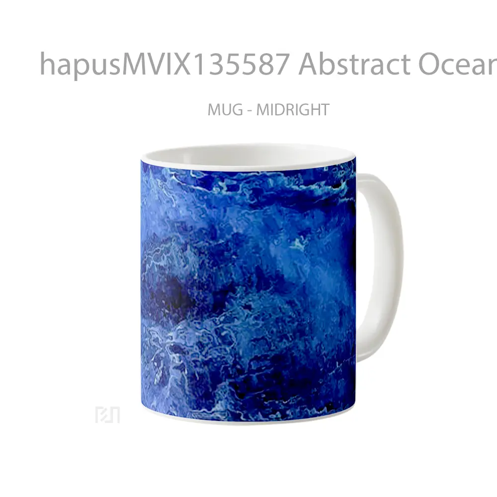 Mug Abstract Ocean Gelas Pemandangan Alam - All-side / Desain