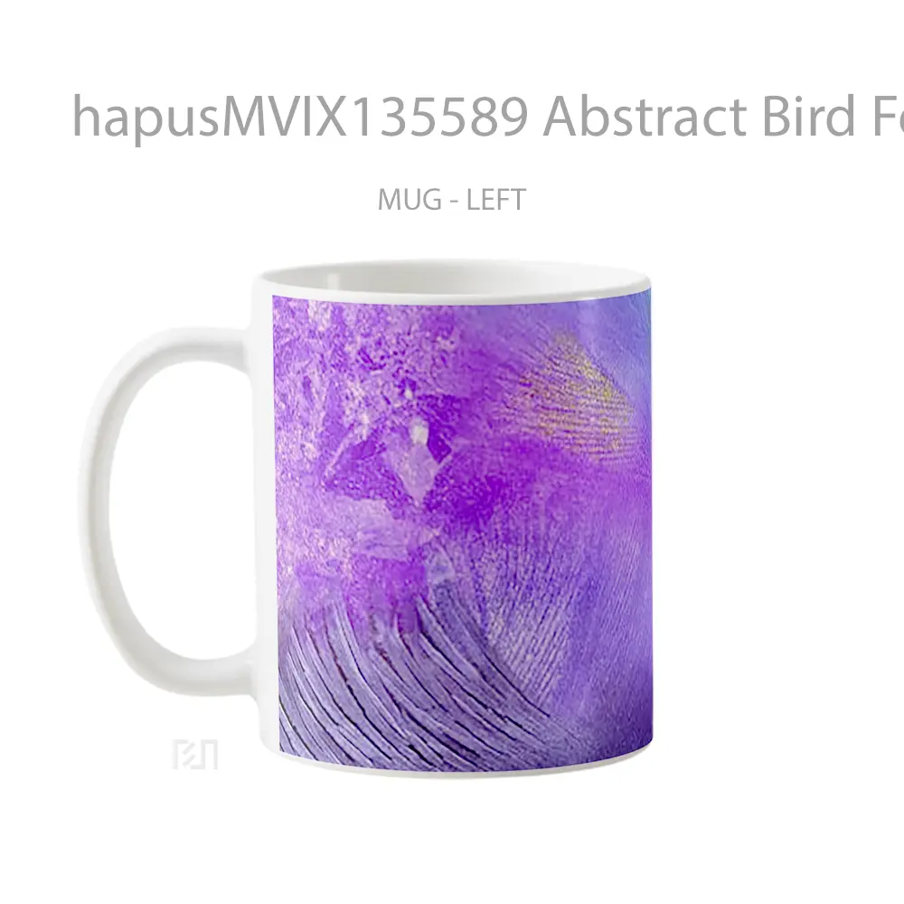 Mug Abstract Bird Feathers Gelas Hewan Lucu - All-side / Desain