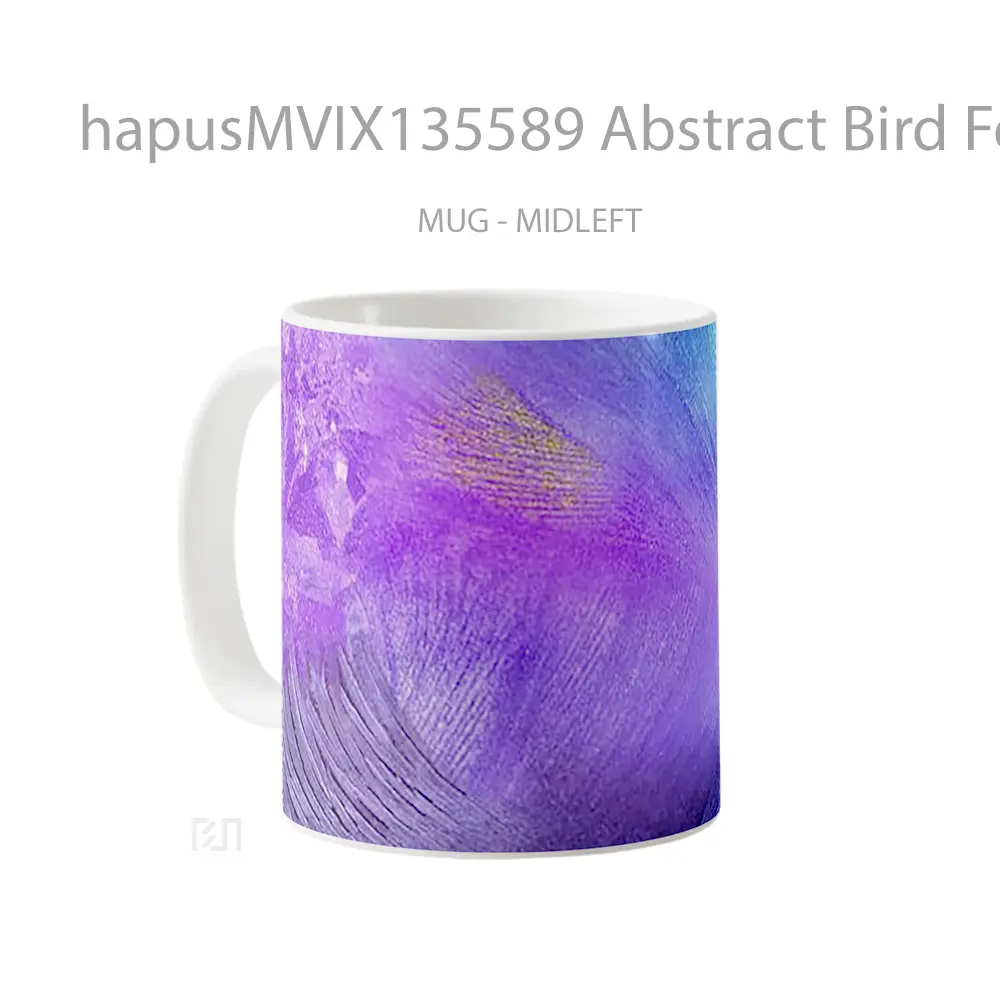 Mug Abstract Bird Feathers Gelas Hewan Lucu - All-side / Desain
