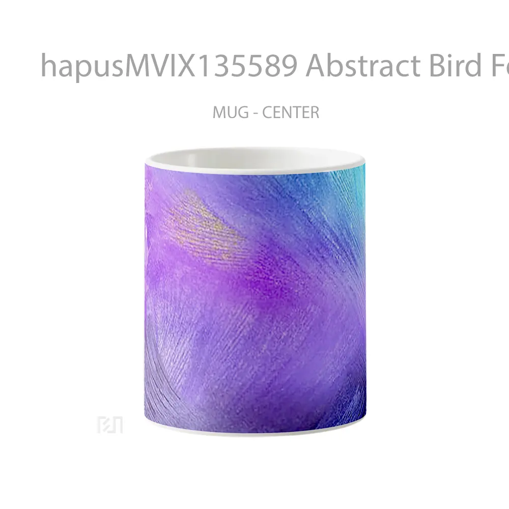 Mug Abstract Bird Feathers Gelas Hewan Lucu