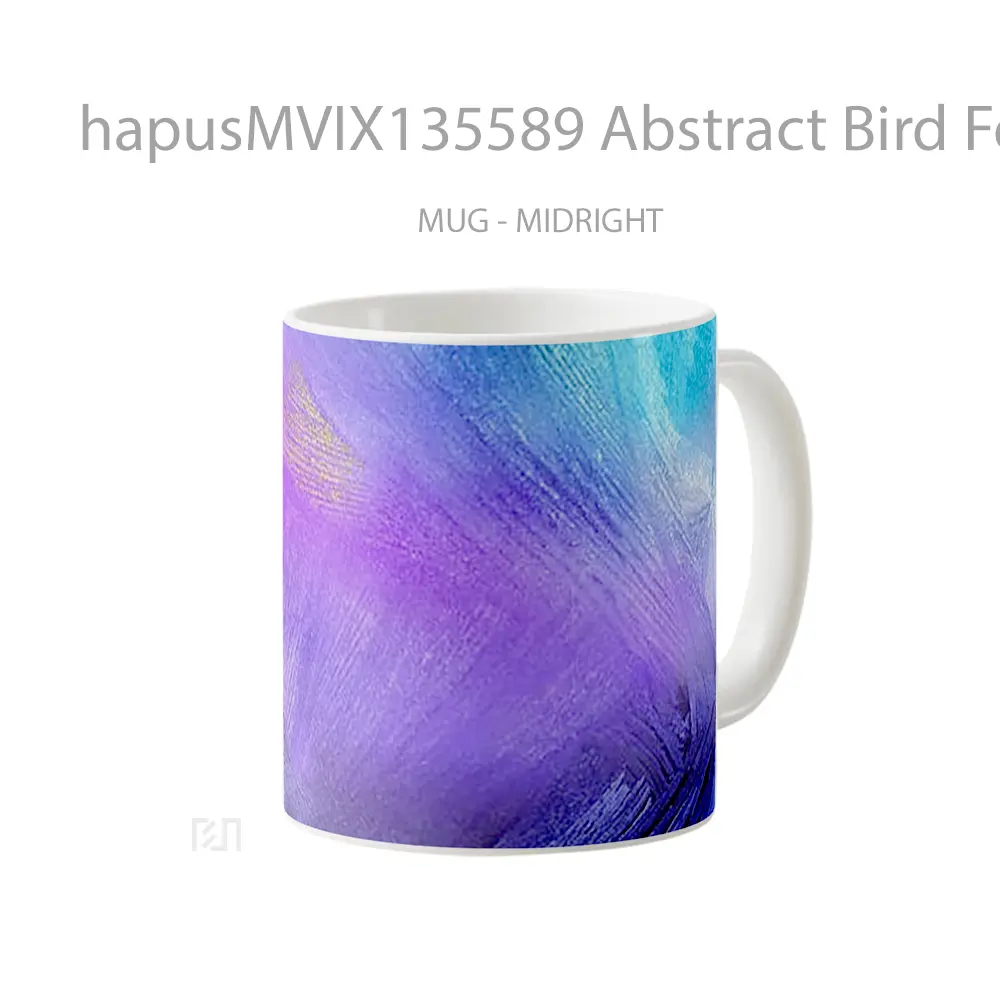 Mug Abstract Bird Feathers Gelas Hewan Lucu - All-side / Desain