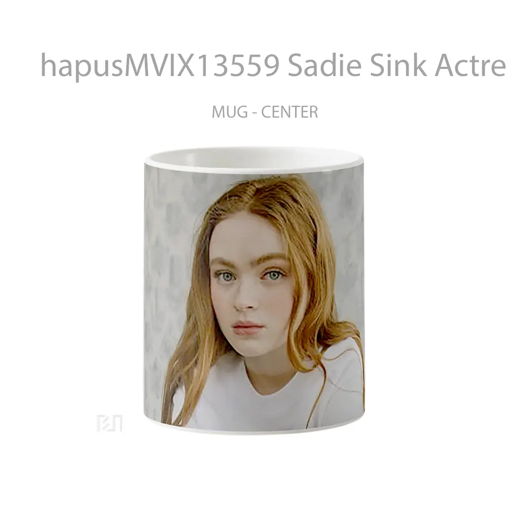 Mug Sadie Sink Actress V1 Gelas Keramik Unik