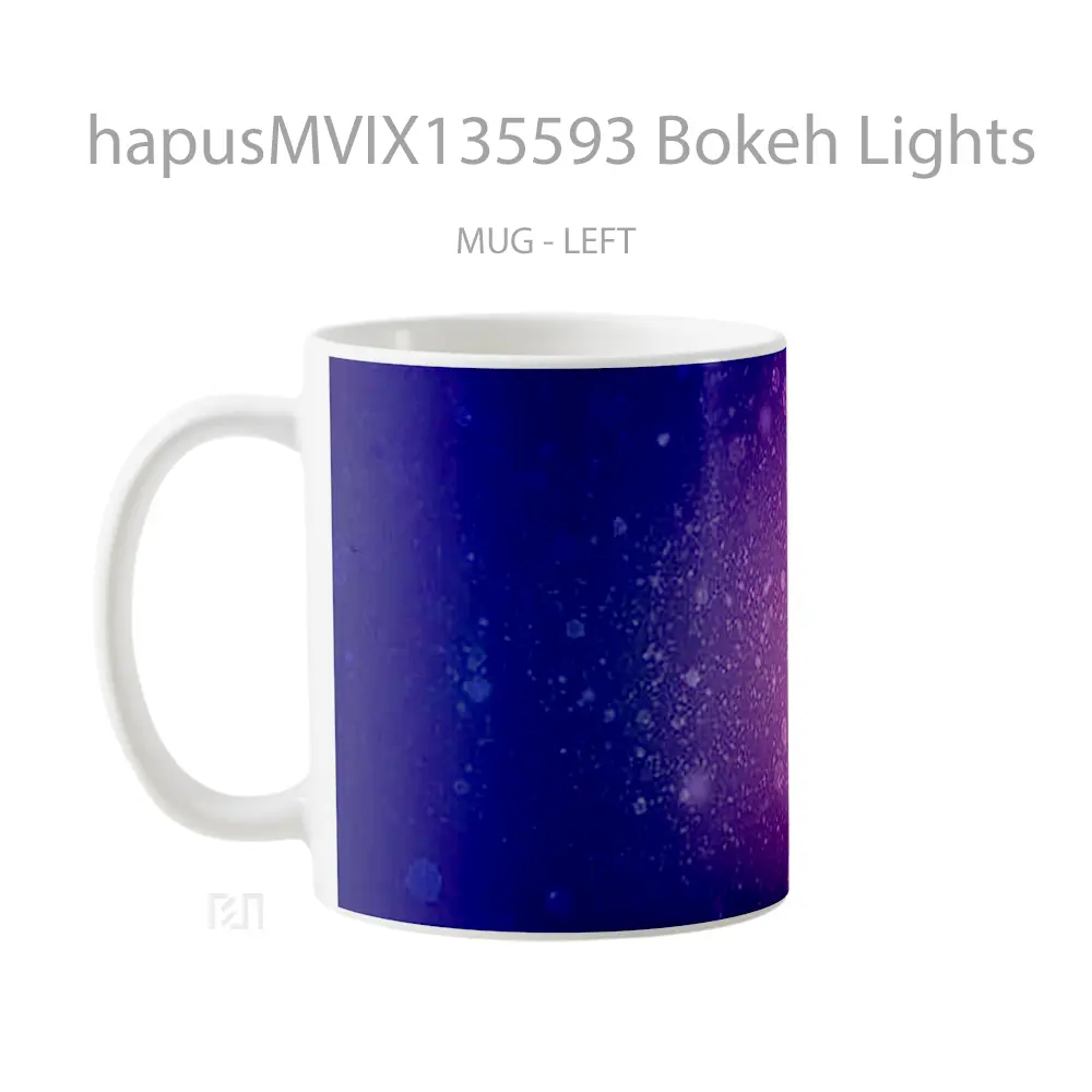 Mug Bokeh Lights Gelas Keramik Unik - All-side / Desain