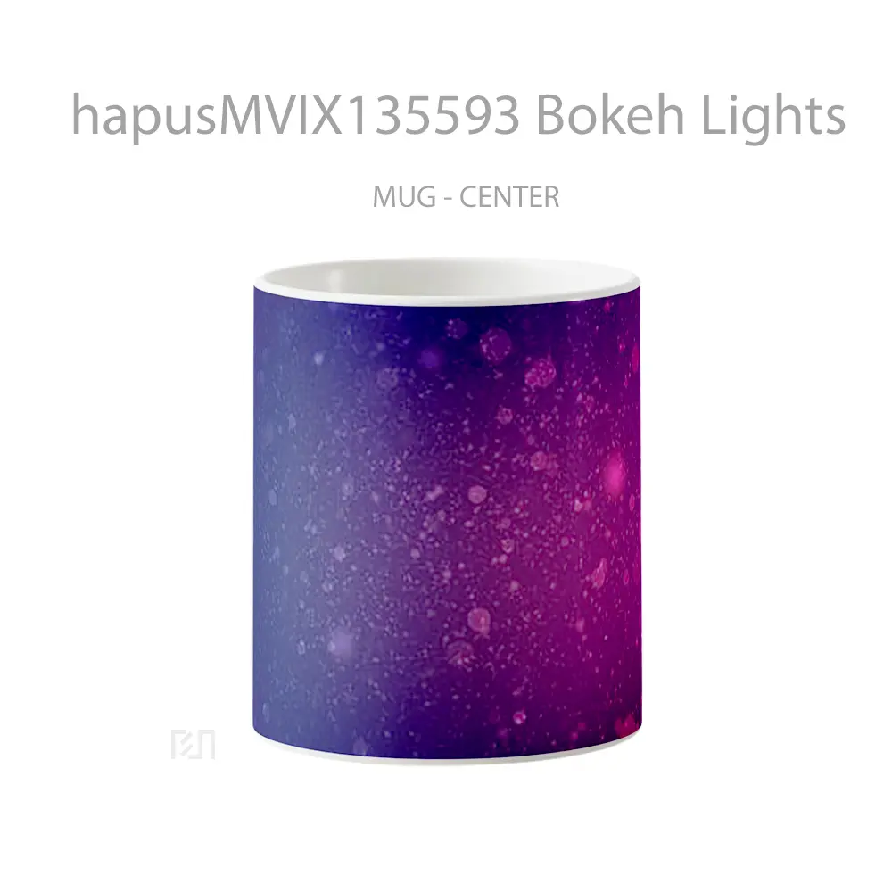 Mug Keramik Premium SNI - Mug Bokeh Lights Gelas Keramik Unik