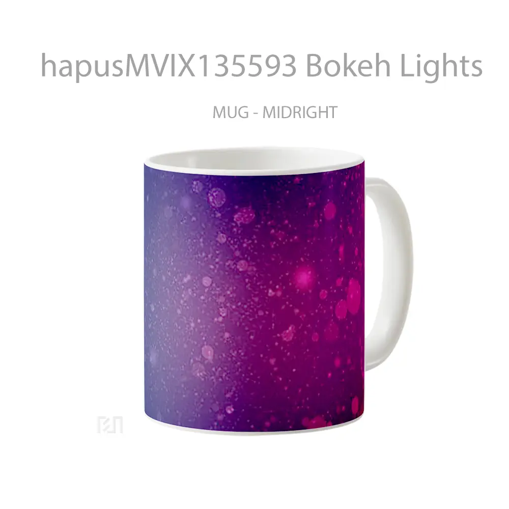 Mug Bokeh Lights Gelas Keramik Unik - All-side / Desain