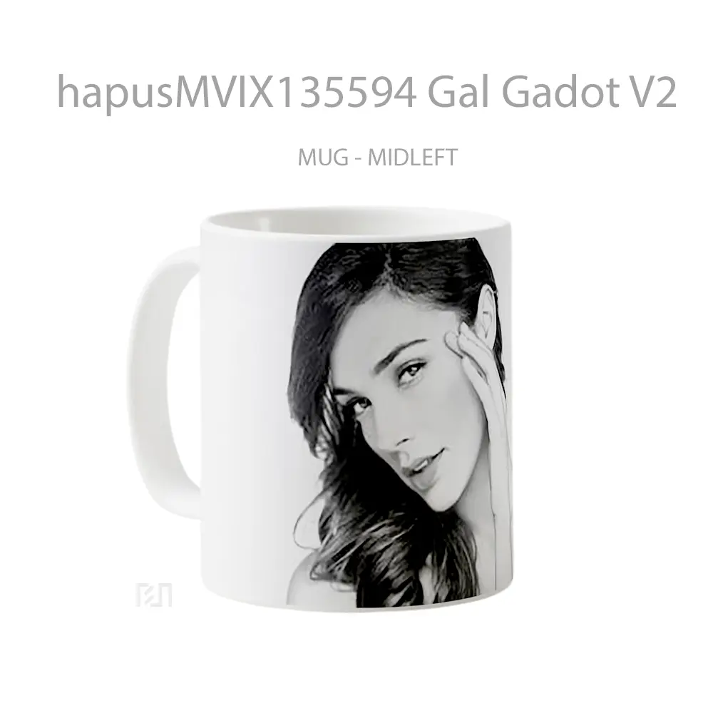 Mug Gal Gadot V2 Gelas Selebriti - All-side / Desain