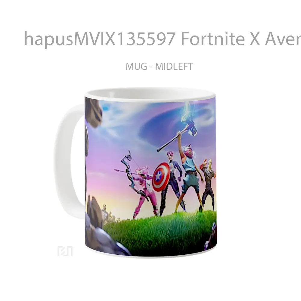Mug Fortnite X Avengers Stormbreaker Gelas Superhero - All-side / Desain