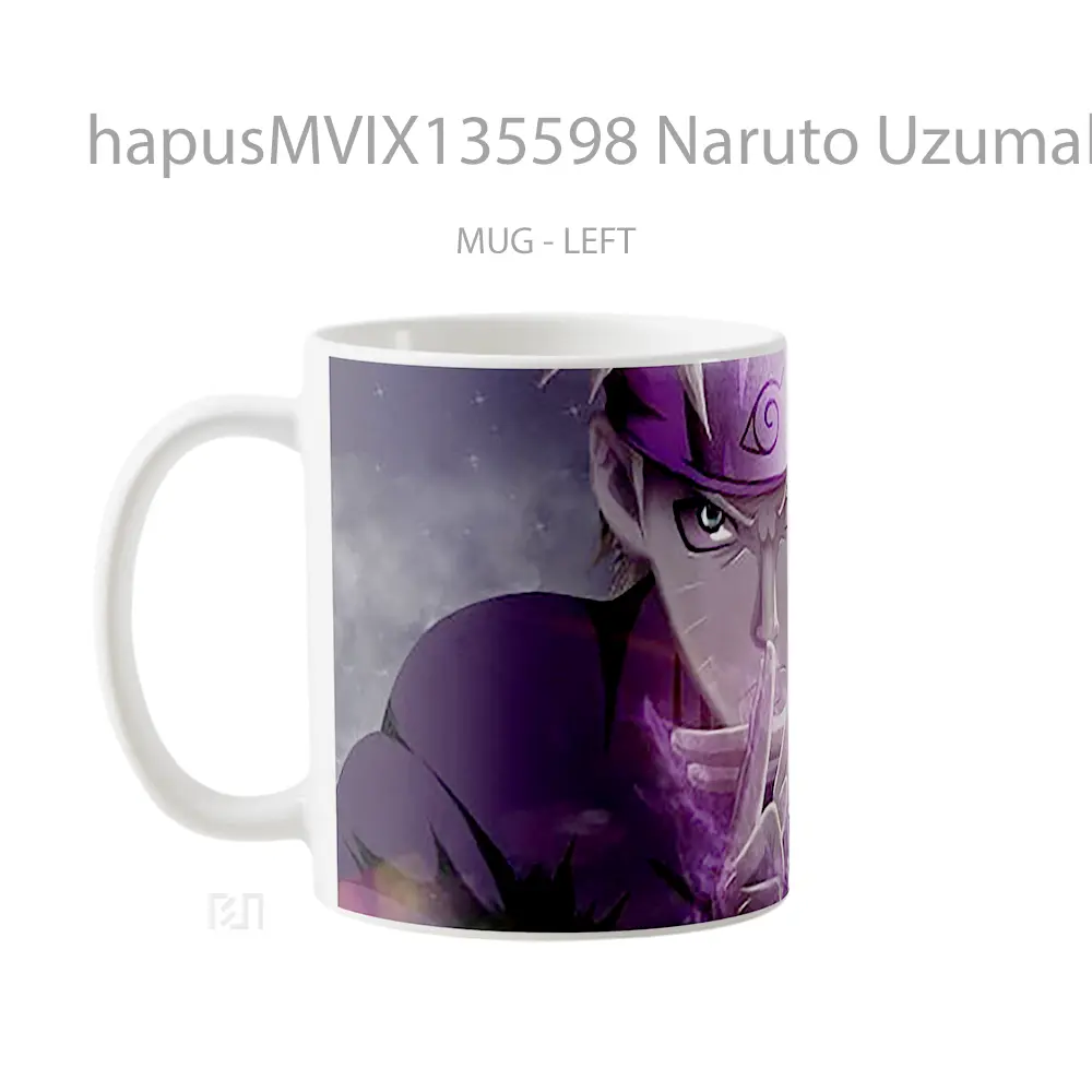 Mug Naruto Uzumaki Purple Power Cangkir Anime - All-side / Desain