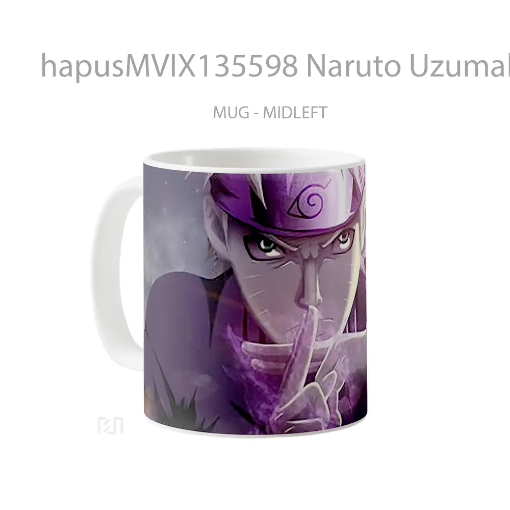 Mug Naruto Uzumaki Purple Power Cangkir Anime - All-side / Desain