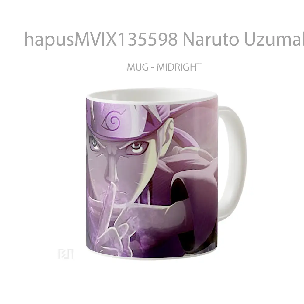 Mug Naruto Uzumaki Purple Power Cangkir Anime - All-side / Desain