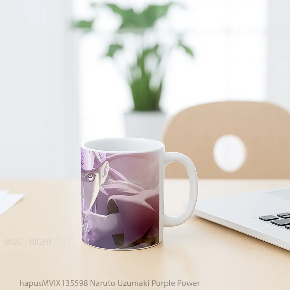 Mug Naruto Uzumaki Purple Power Cangkir Anime - All-side / Desain