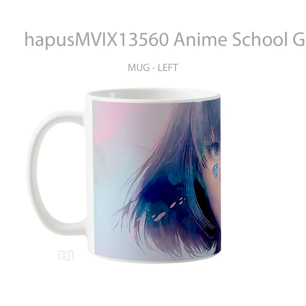 Mug Anime School Girl Cangkir Anime - All-side / Desain