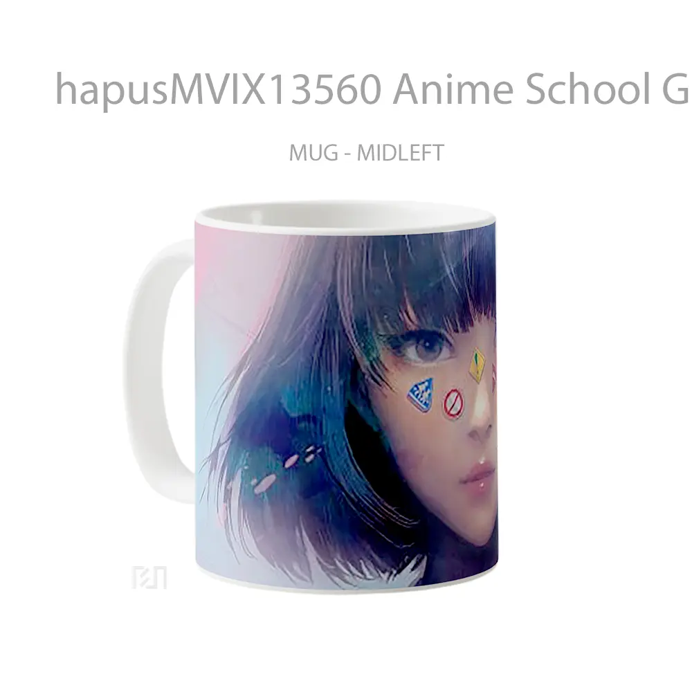 Mug Anime School Girl Cangkir Anime - All-side / Desain