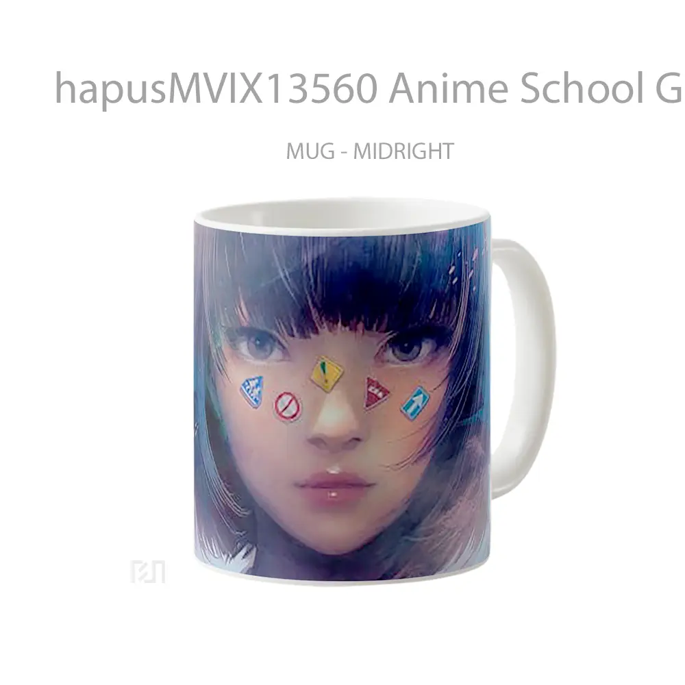 Mug Anime School Girl Cangkir Anime - All-side / Desain