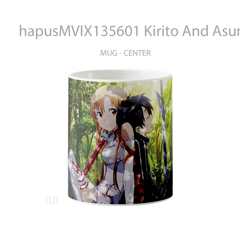 Mug Kirito And Asuna Gelas Keramik Unik