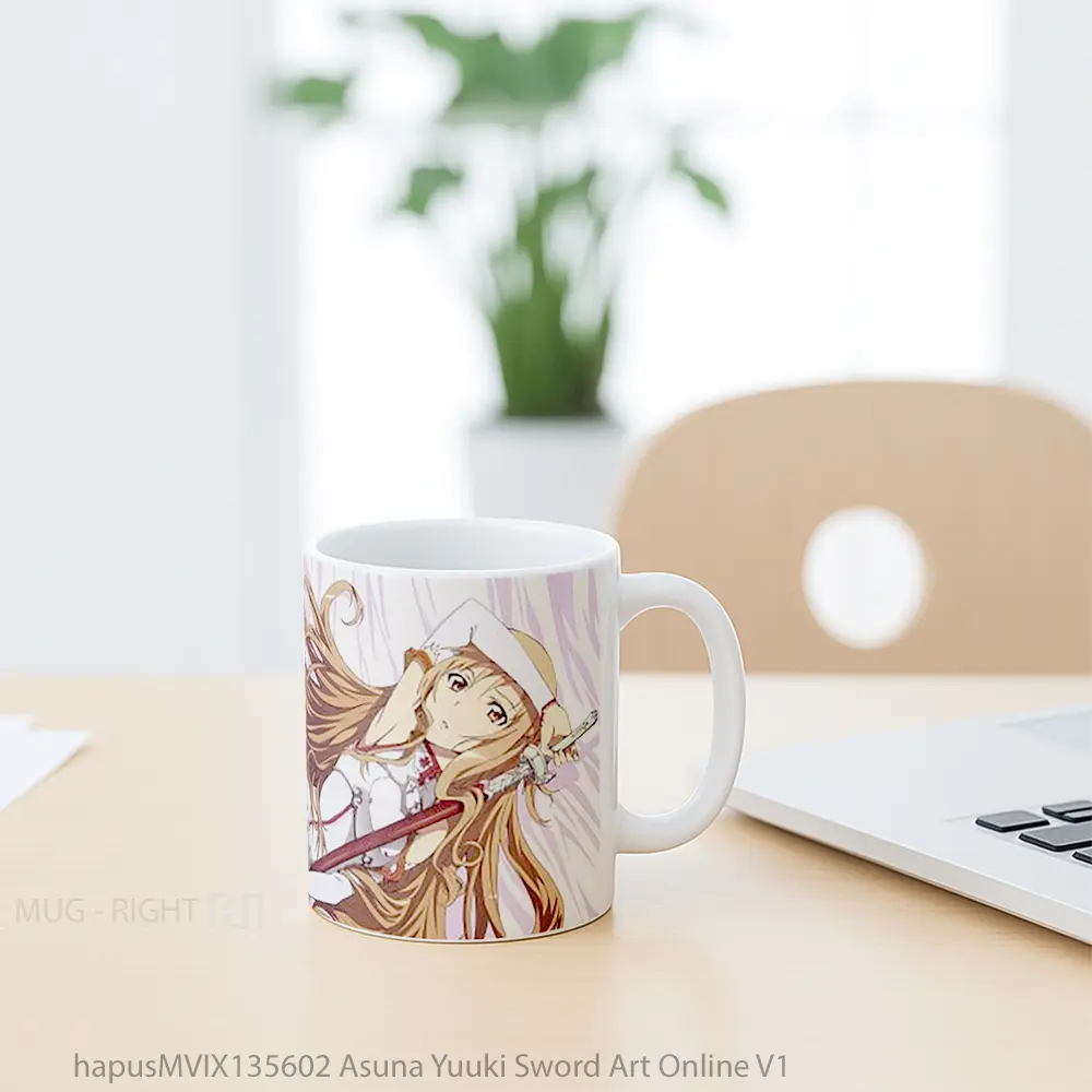 Mug Asuna Yuuki Sword Art Online V1 Cangkir Anime - All-side / Desain