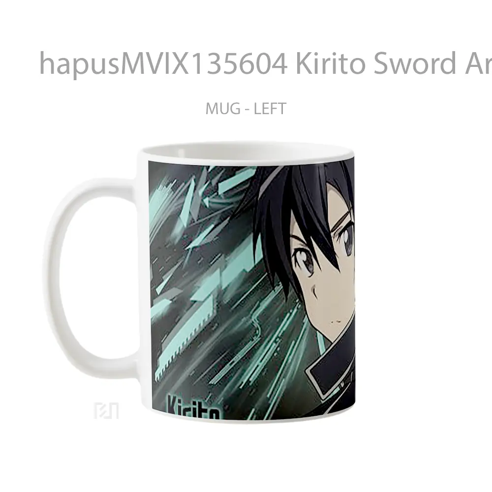 Mug Kirito Sword Art Online V1 Cangkir Anime - Tampak Kiri