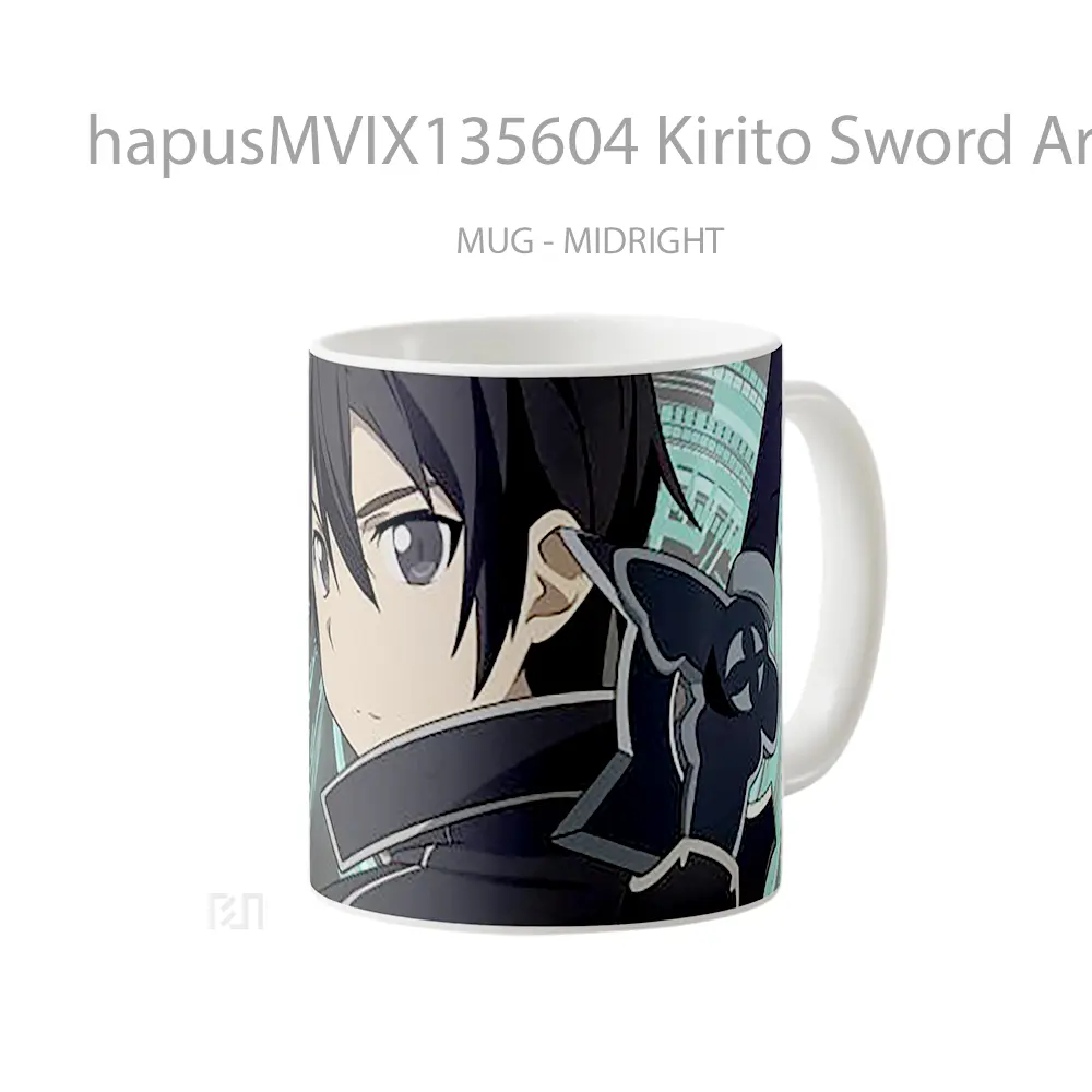 Mug Kirito Sword Art Online V1 Cangkir Anime - Tampak Kiri