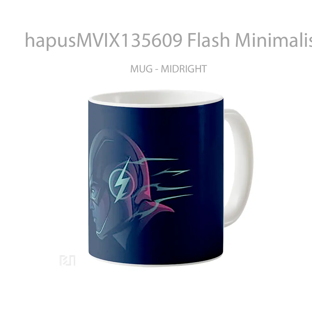Mug Flash Minimalist Gelas Superhero - All-side / Desain